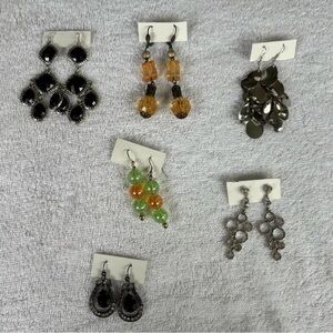 Boho & Statement Dangle Earring Bundle - 6 Pairs Assorted Styles
